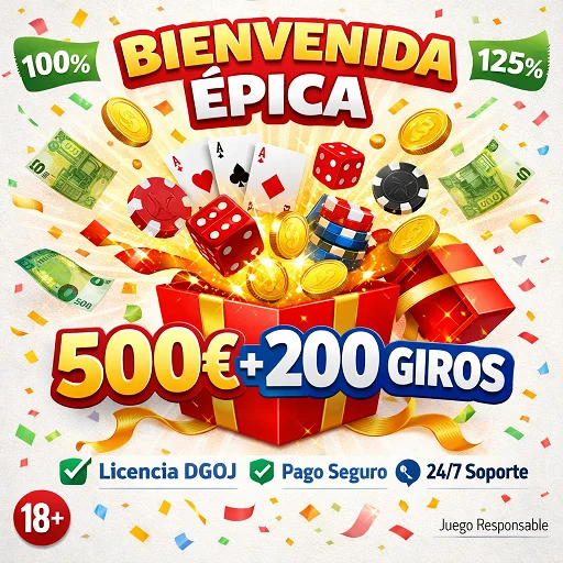 Bono de 500 euros y 200 giros gratis